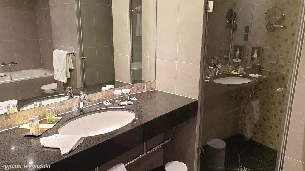 łazienka w pokoju w Hilton Gdańsk