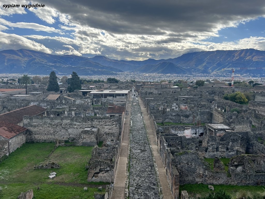 Widok z wieży w Pompejach