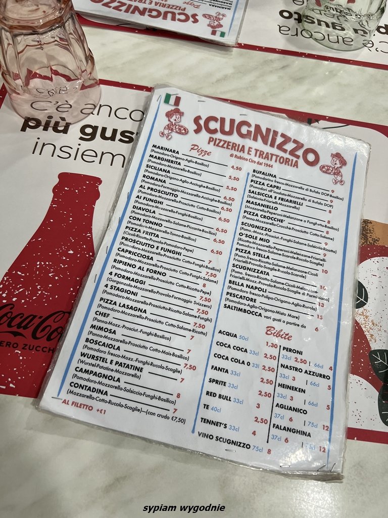 Neapol Pizzeria Scugnizzo Trattoria - menu